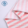 Super Soft Stripe Print Polyester Stretch Velvet Fabric